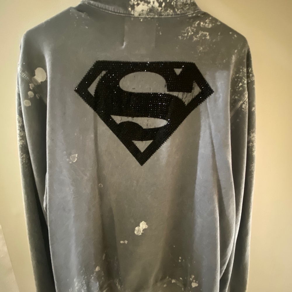 Superman paint-splatter Zip-up